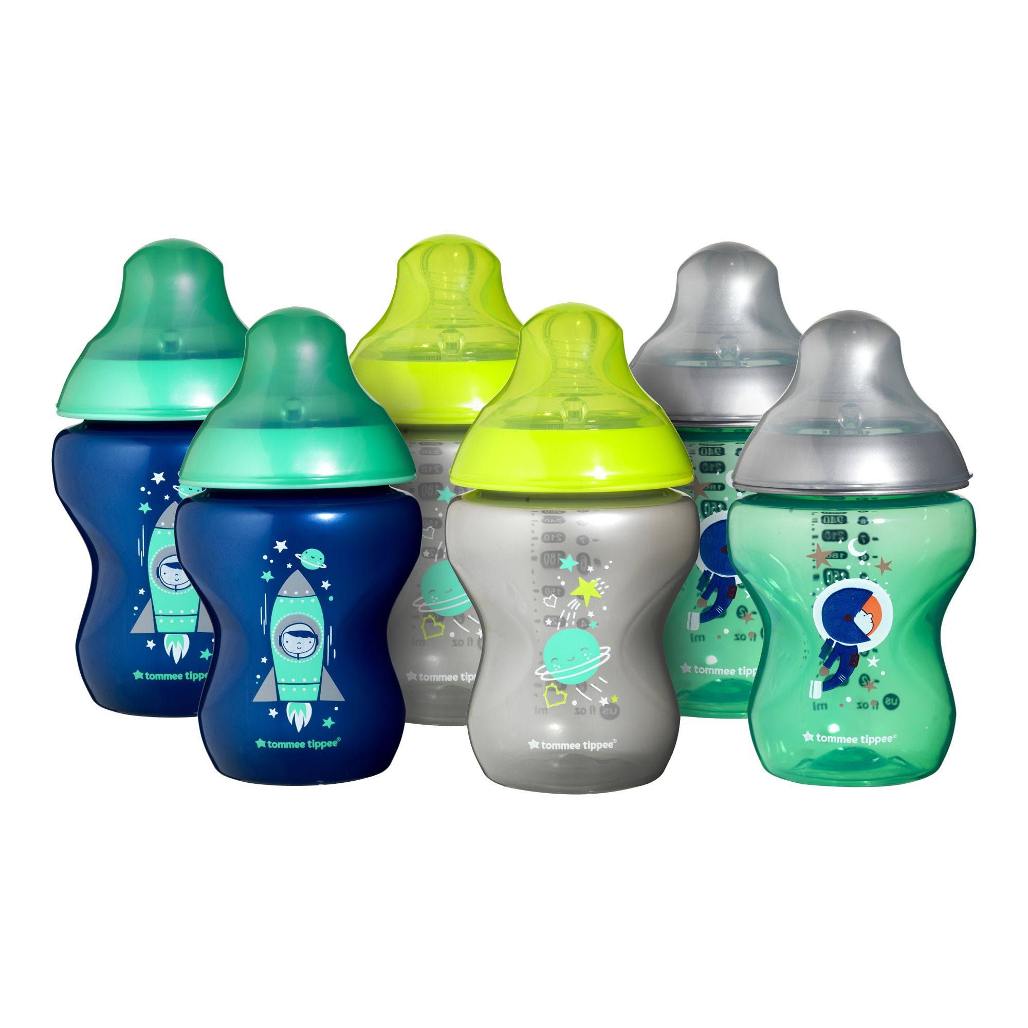 Set biberoane  ONL Baietei Haiosi Tommee Tippee, 260 ml x6 buc, 0luni+, Multicolor image 2