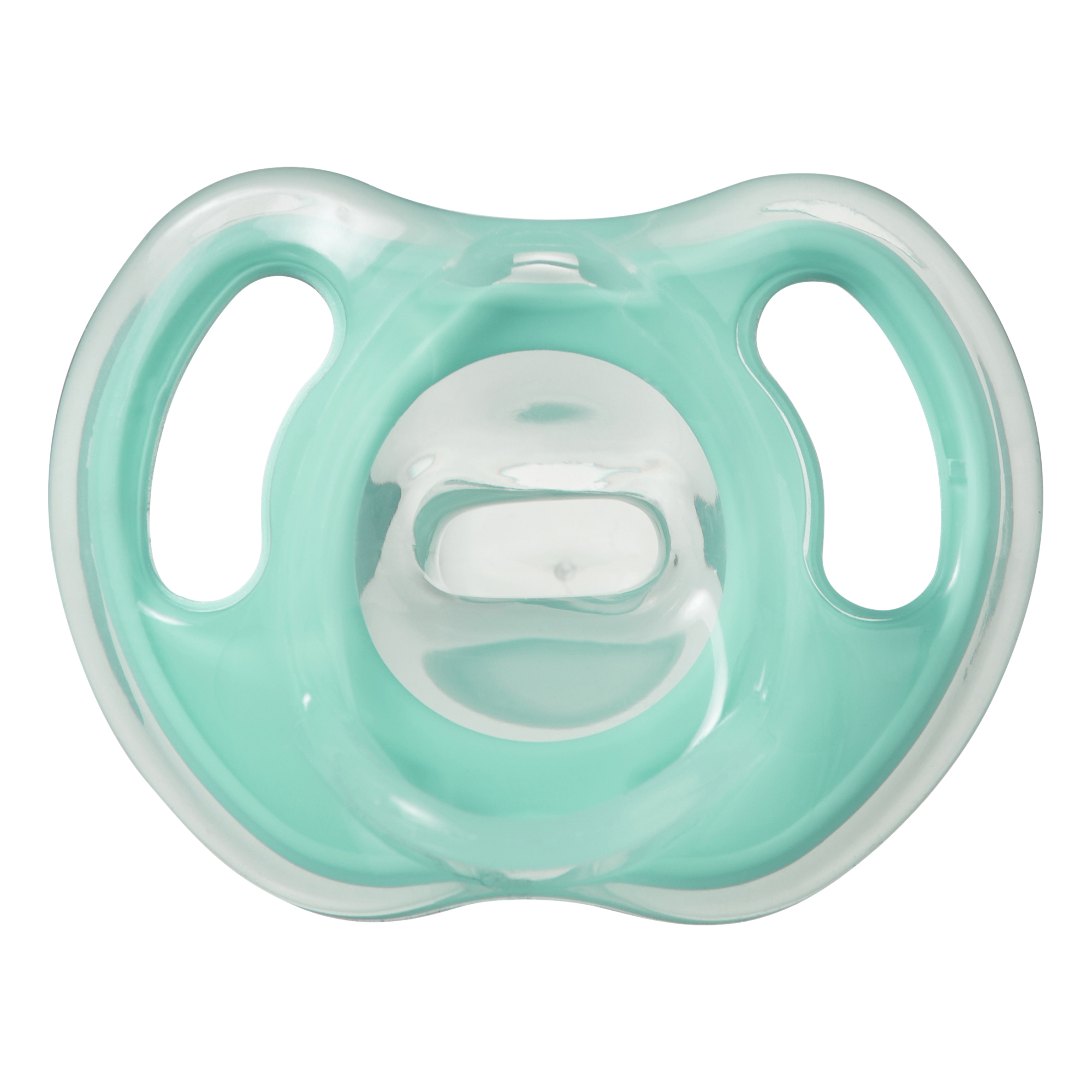 Suzeta Ortodontica Usoara, Tommee Tippee, 2 buc, 0-6 luni, Transparent / Turquoise image 2