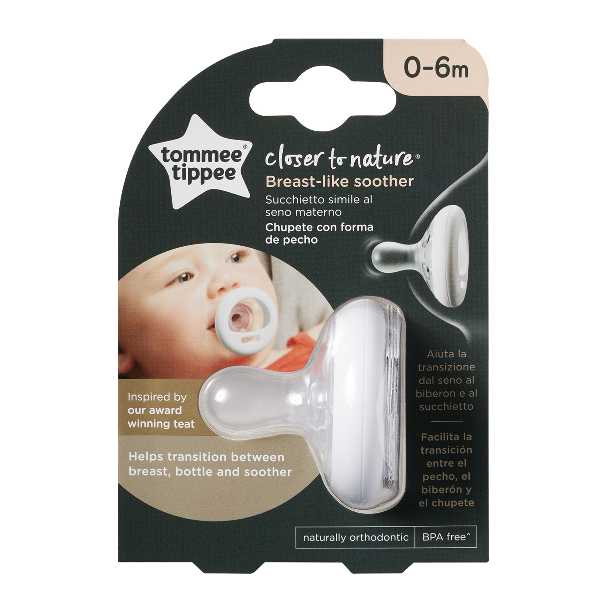 Suzeta, Tommee Tippee, Closer To Nature 0-6 luni x 1 buc image 1