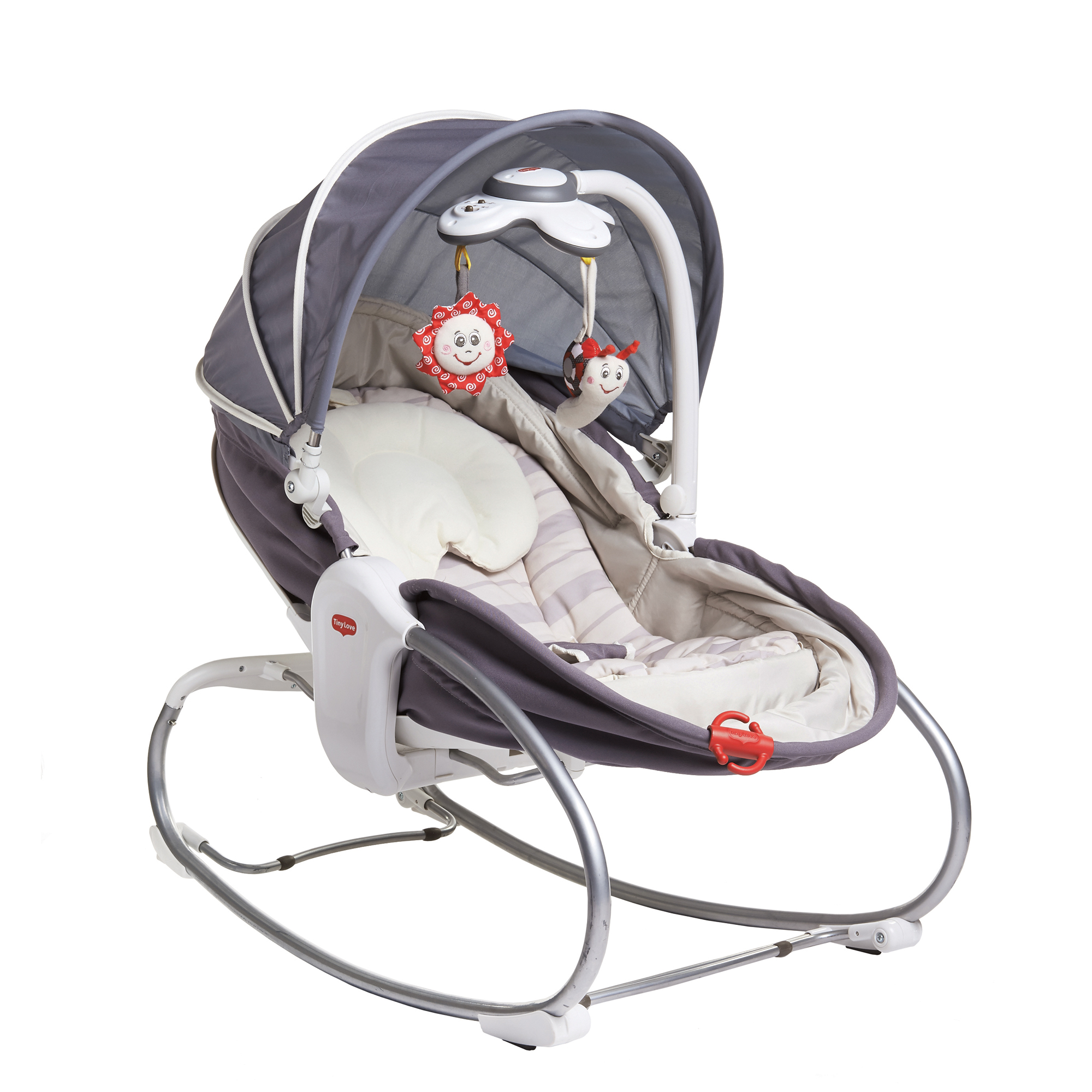 Sezlong 3 in 1 Rocker Napper Gri-Bej, Tiny Love