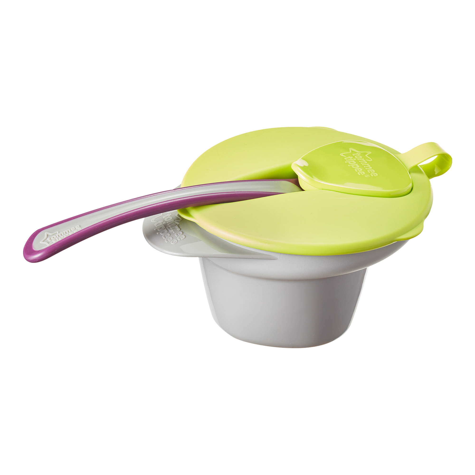 Castron cu Lingurita si Capac Explora, Tommee Tippee, Gri image 1