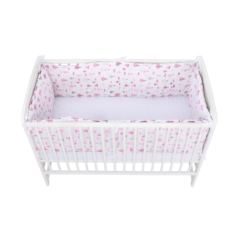 Babyneeds - Set aparatori pat, 120x60 cm, Baloane, Roz image 2