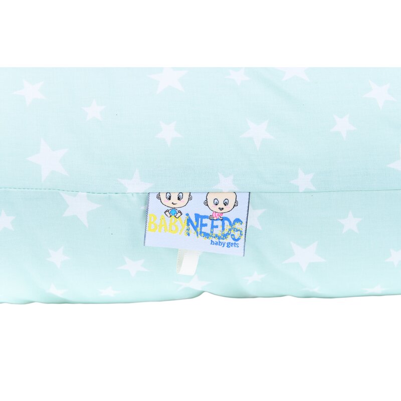 BabyNeeds - Perna multifunctionala Soft Plus, Mint cu stelute image 2