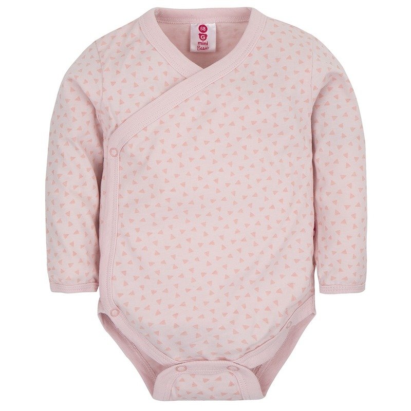 Gmini Body cu maneca lunga Basic Extra- Triangles Pink 62