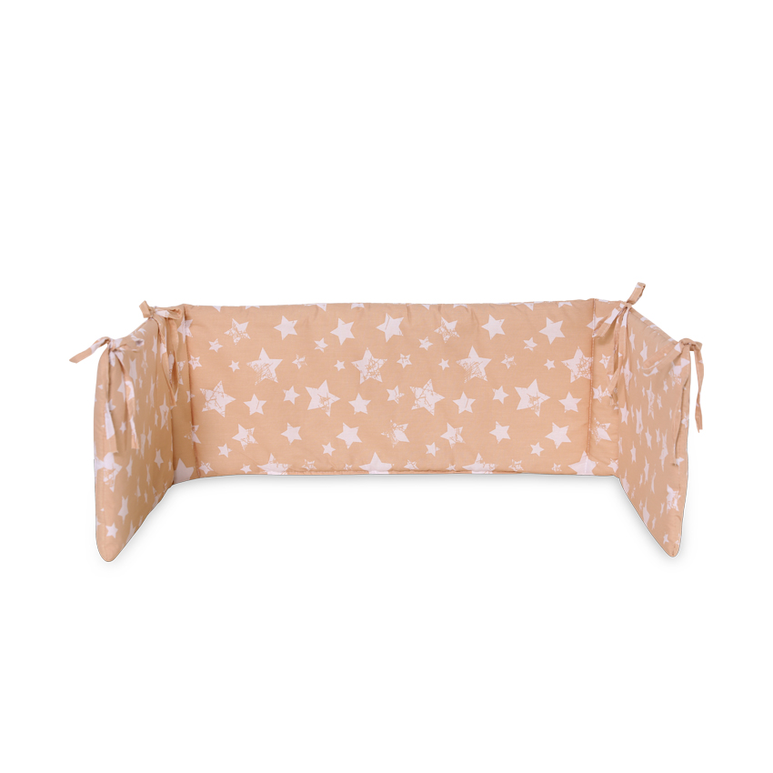 Laterala mare pentru patut LORELLI ranforce, Little Stars Beige