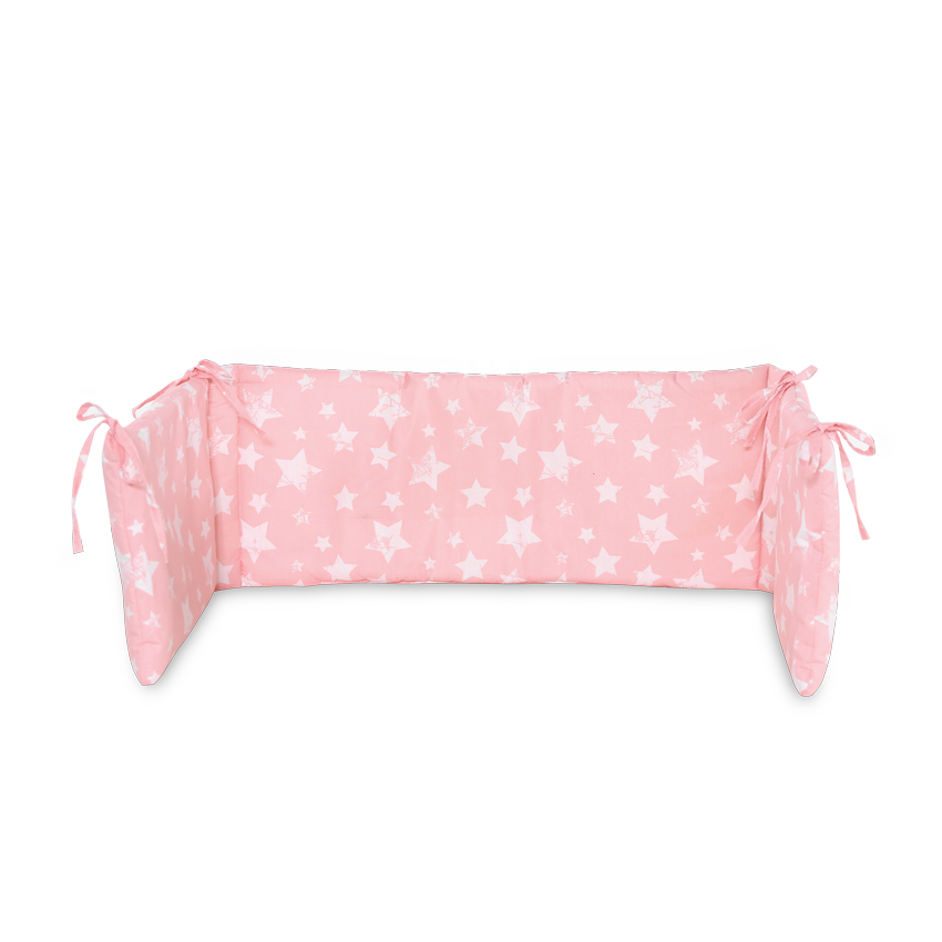 Laterala mare pentru patut LORELLI ranforce, Little Stars Pink