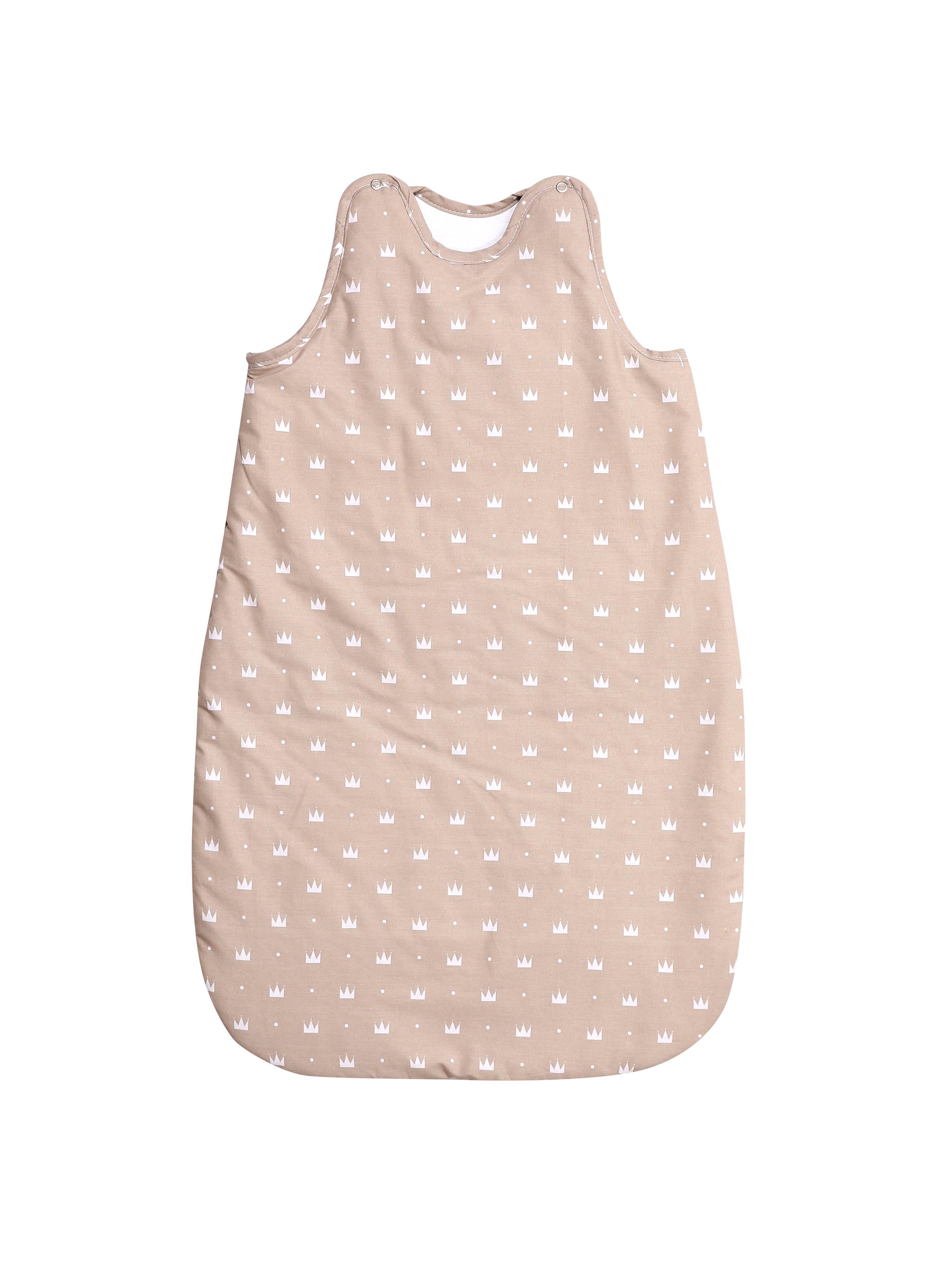 Sac de dormit de vara 95 cm, bumbac ranforce, Latte Crowns