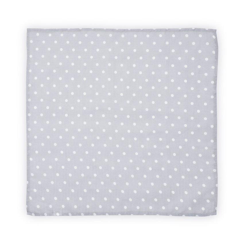 Scutec pled din muselina 80x80 cm, Grey Dots