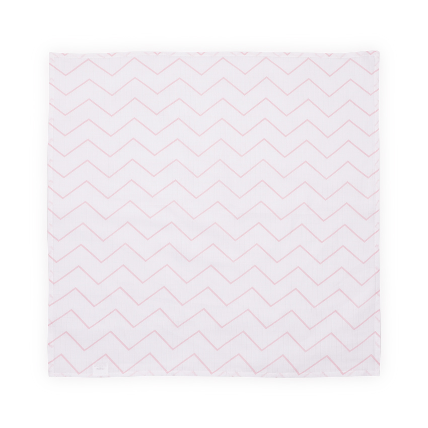 Scutec pled din muselina 80x80 cm, Pink Lines