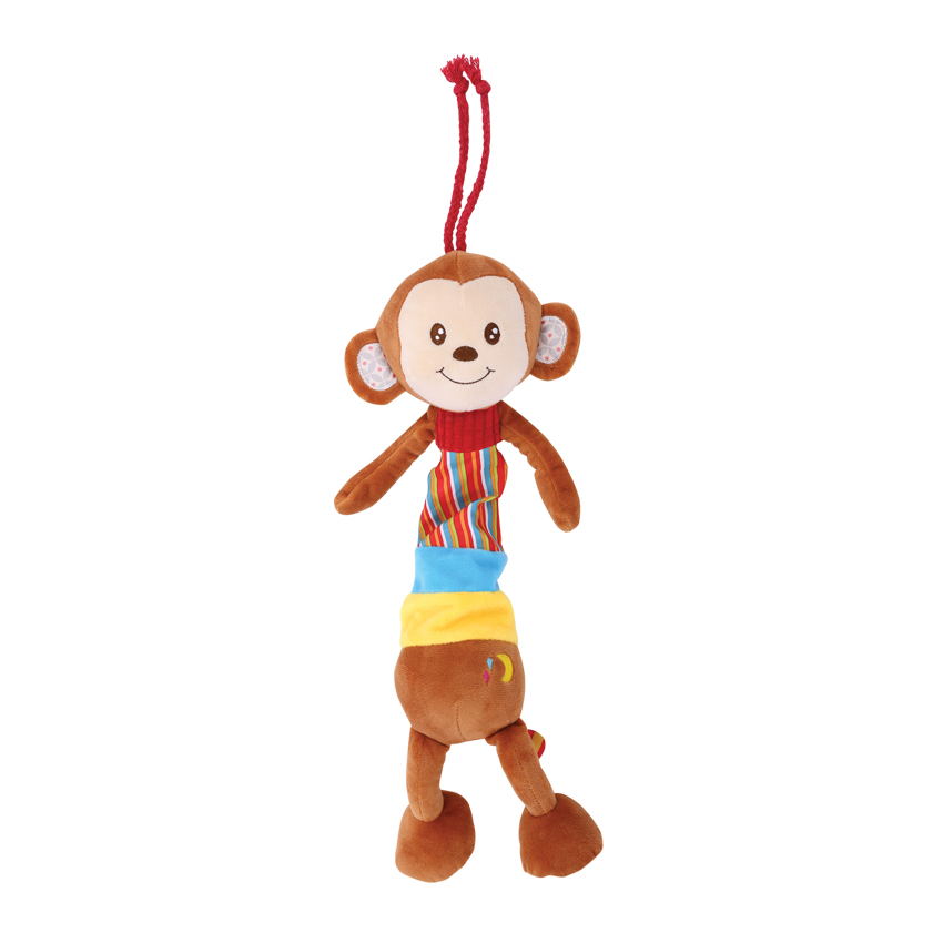 Jucarie muzicala din plus, 36 cm, Beige Monkey