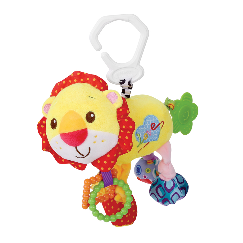 Jucarie de dentitie din plus, Lion, 29 cm, cu vibratii, multicolor