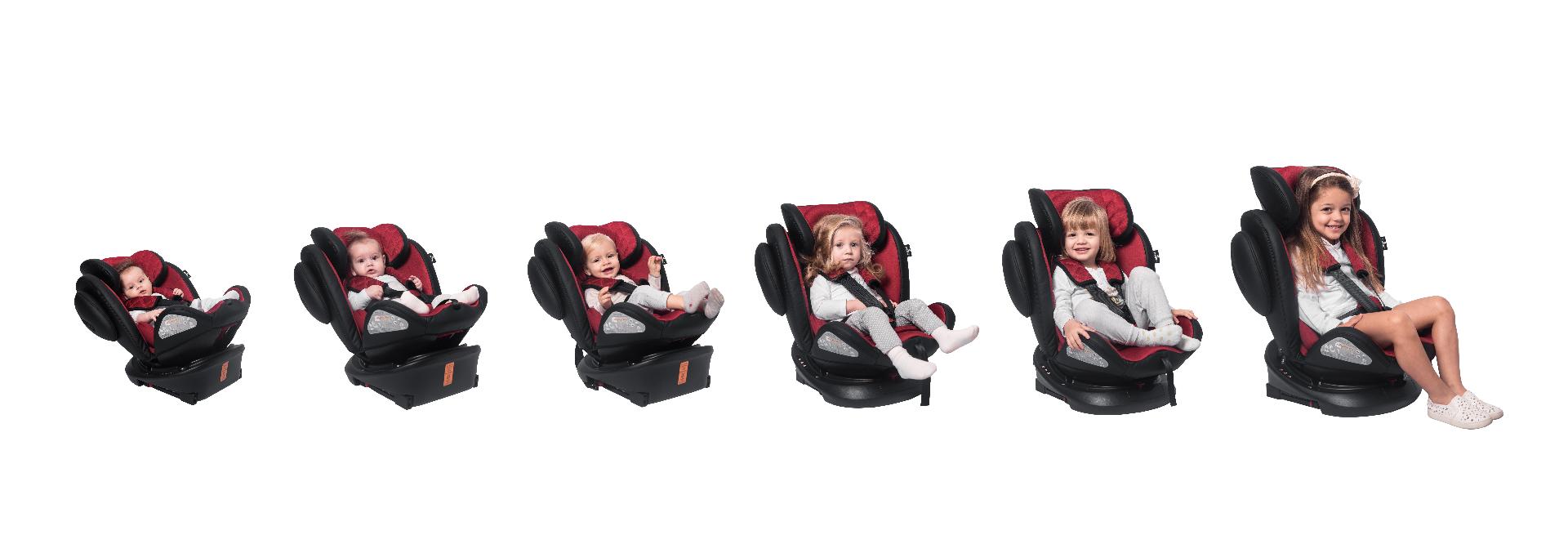 Scaun auto AVIATOR SPS Isofix, Black & Red