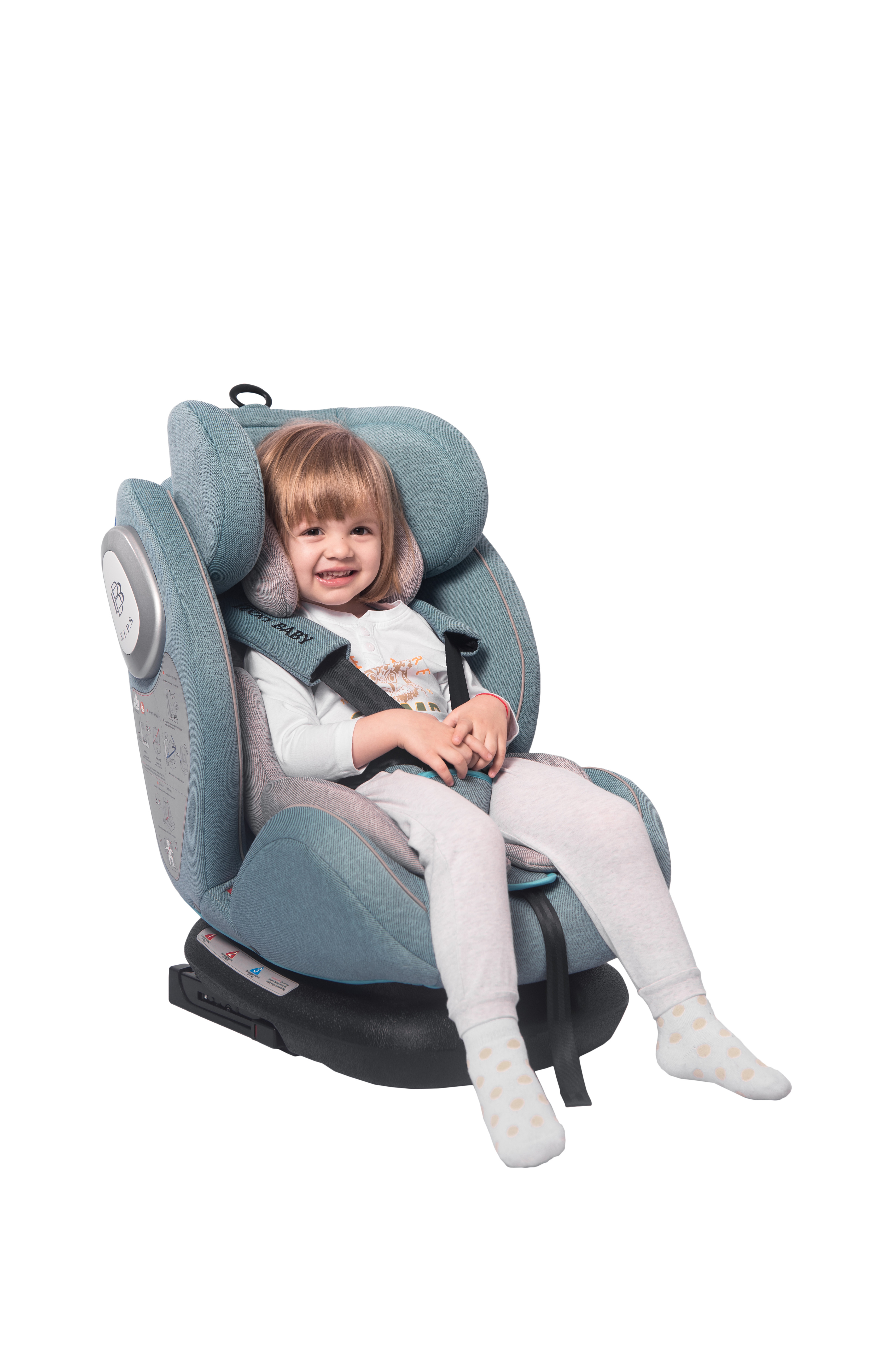 Scaun auto CORSICA Isofix, Black & Green Stars image 7