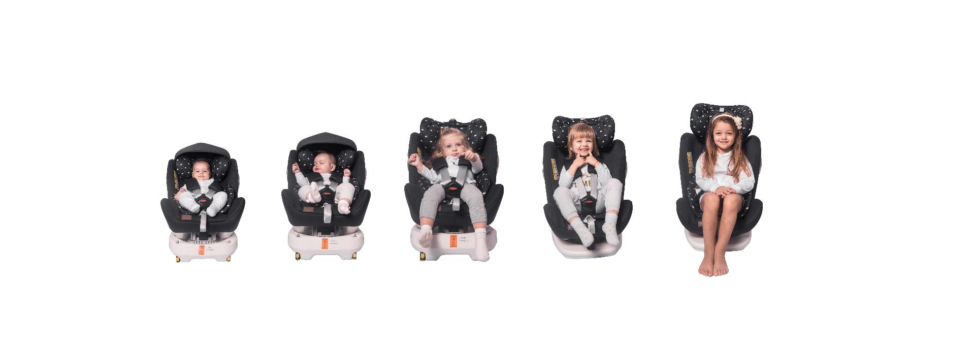 Scaun auto LUSSO SPS Isofix, Black Crowns