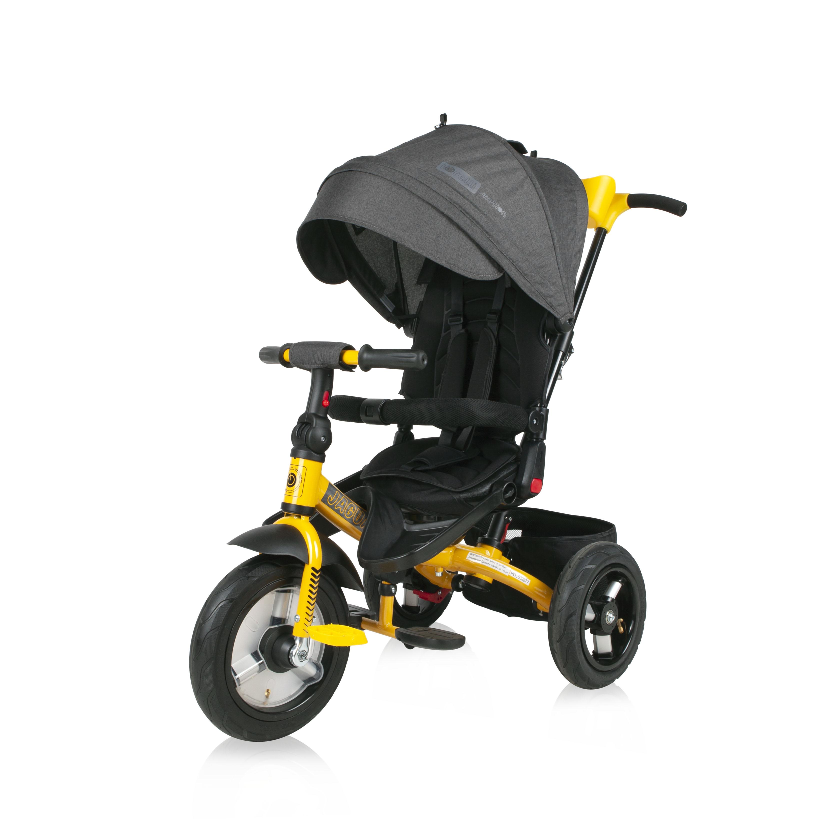 Tricicleta JAGUAR AIR Wheels, Black & Yellow image 11
