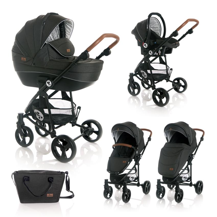 Carucior Set 3 in 1  Crysta, Black