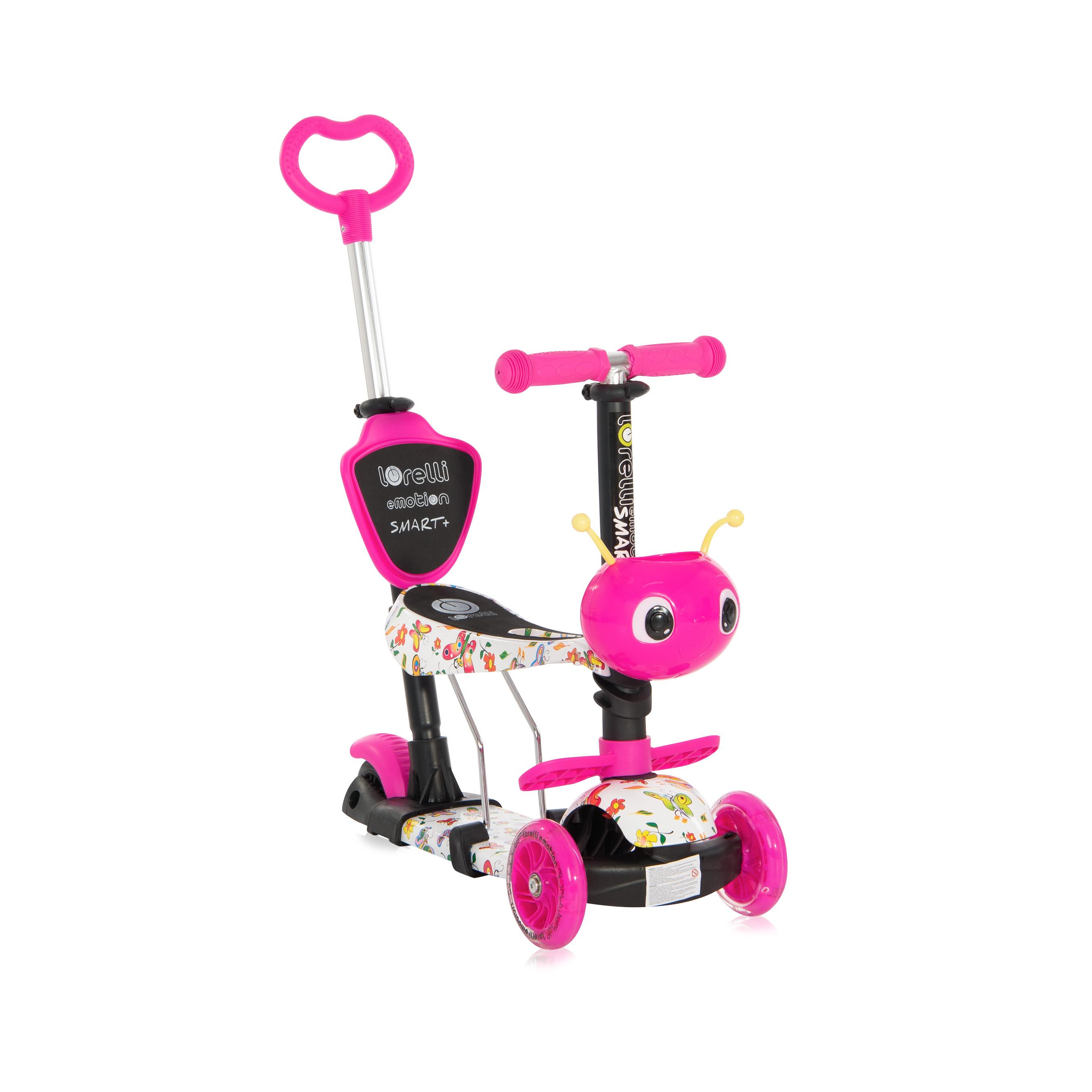 Trotineta pentru copii Smart Plus, Pink Butterfly image 9