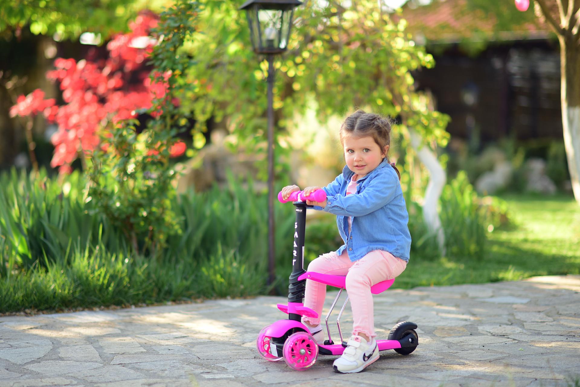 Trotineta pentru copii Smart, Pink Butterfly