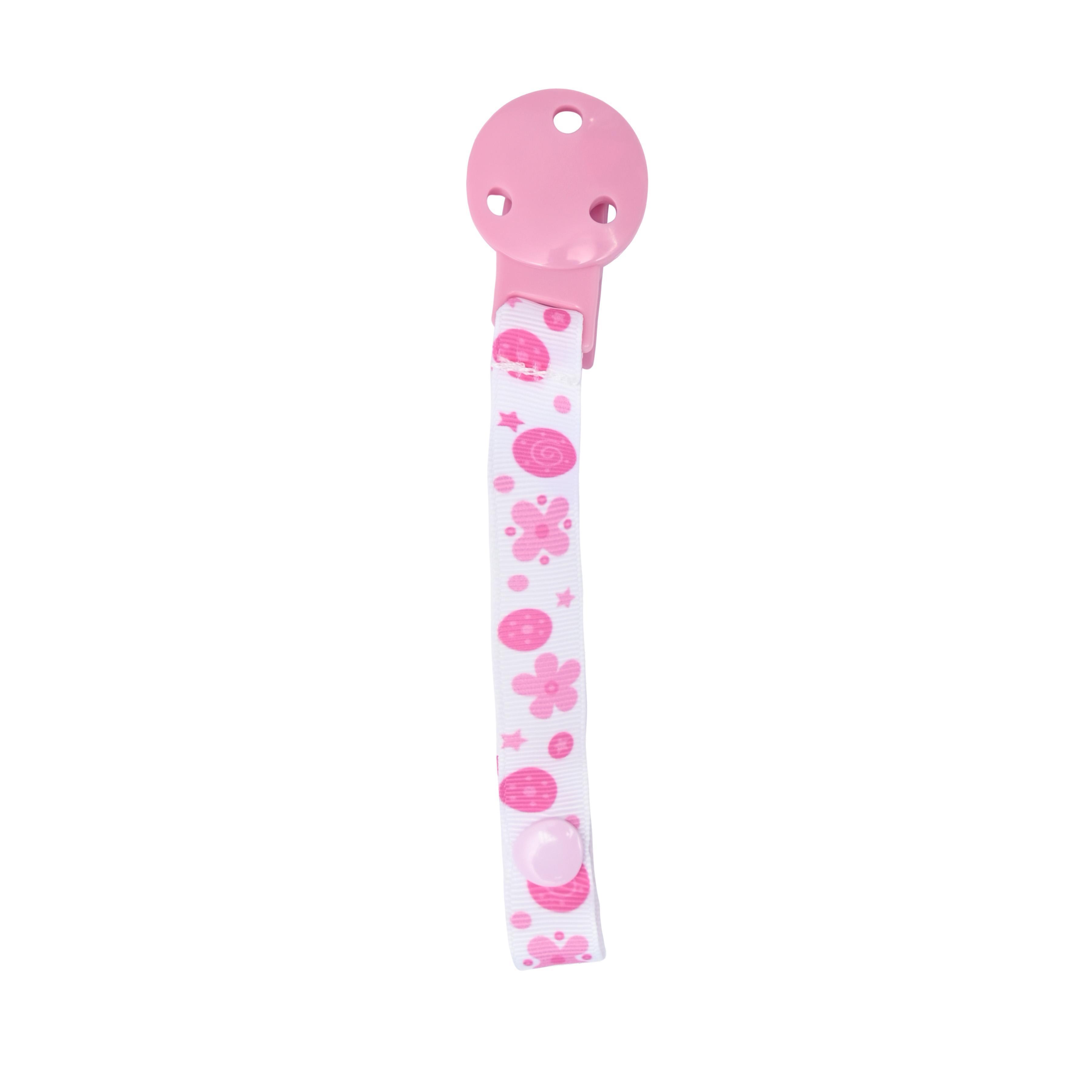 Lant cu clips pentru suzeta, 0 luni+, Pink