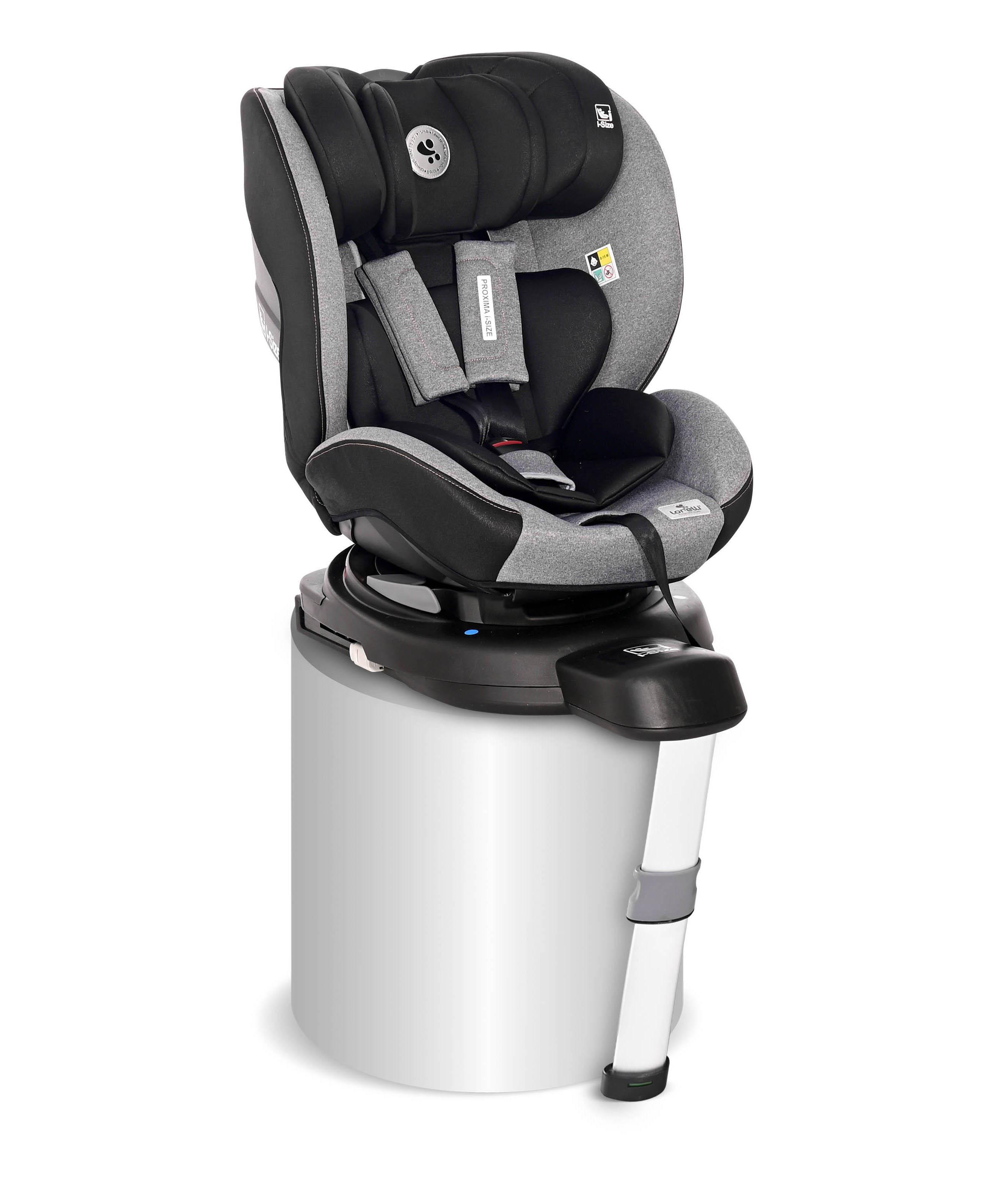 Scaun auto, Proxima, I-Size, Isofix, rotativ, 40-105 cm, Grey & Black image 4