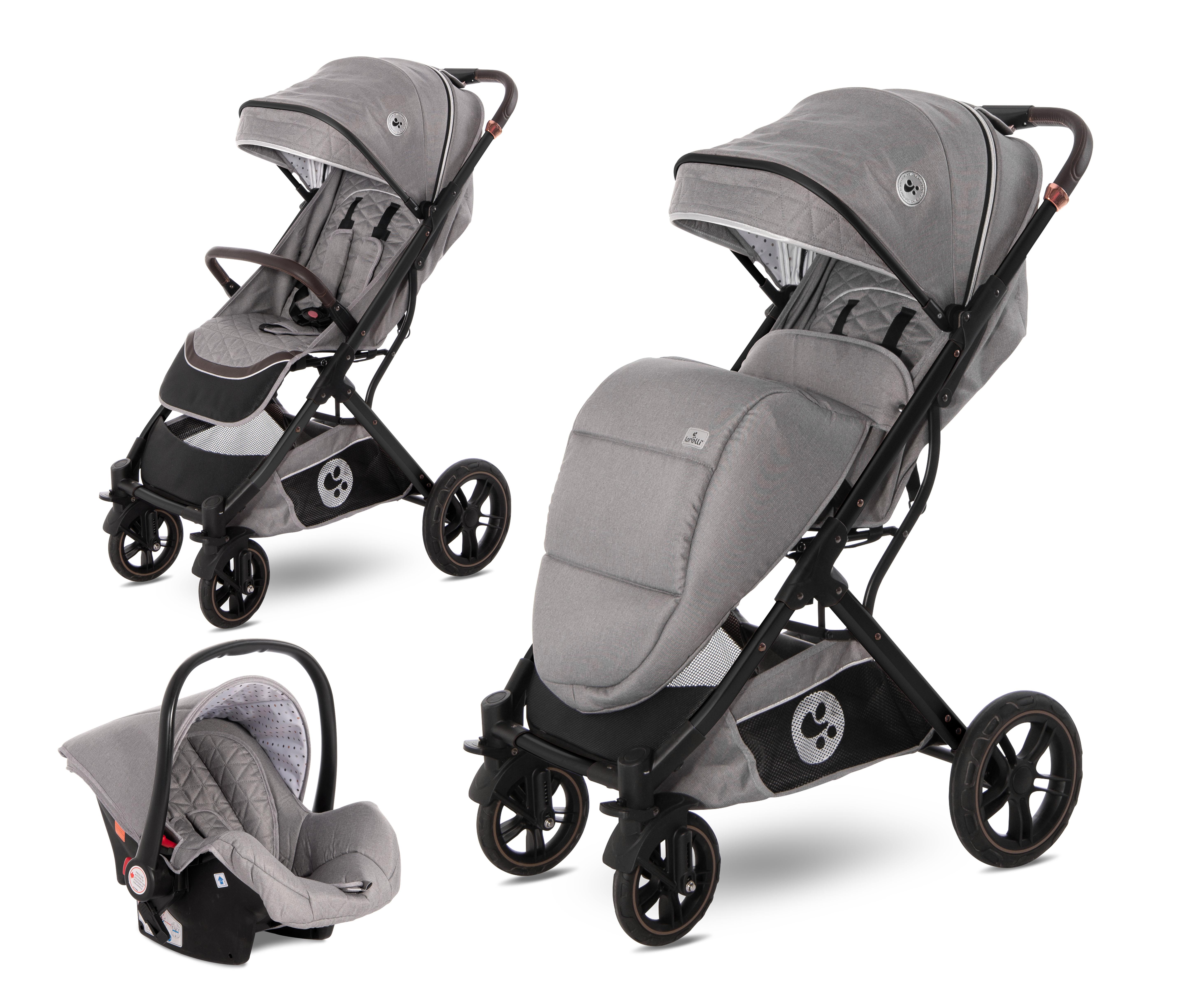 Carucior Set, Storm, pana la 22 kg, cos auto inclus, cadru aluminiu, Opaline Grey image 7