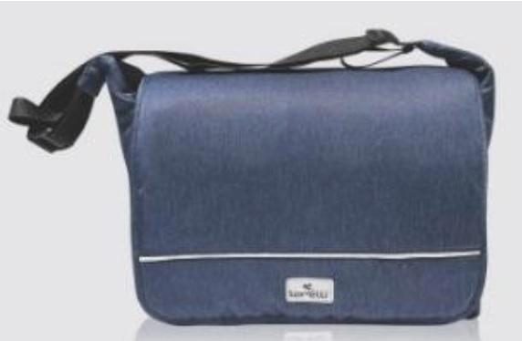 Geanta carucior compartimentata, Alba Classic, Jeans Blue