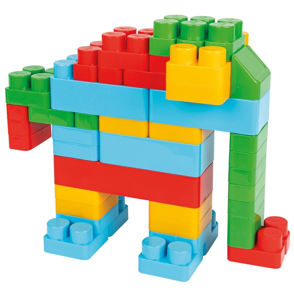 Jucarie Pilsan Cuburi de construit in cutie Jumbo Blocks 60 piese image 1