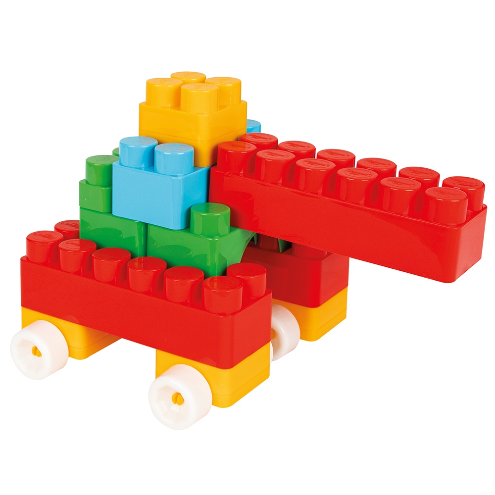 Jucarie Pilsan Cuburi de construit in cutie Jumbo Blocks 60 piese image 3