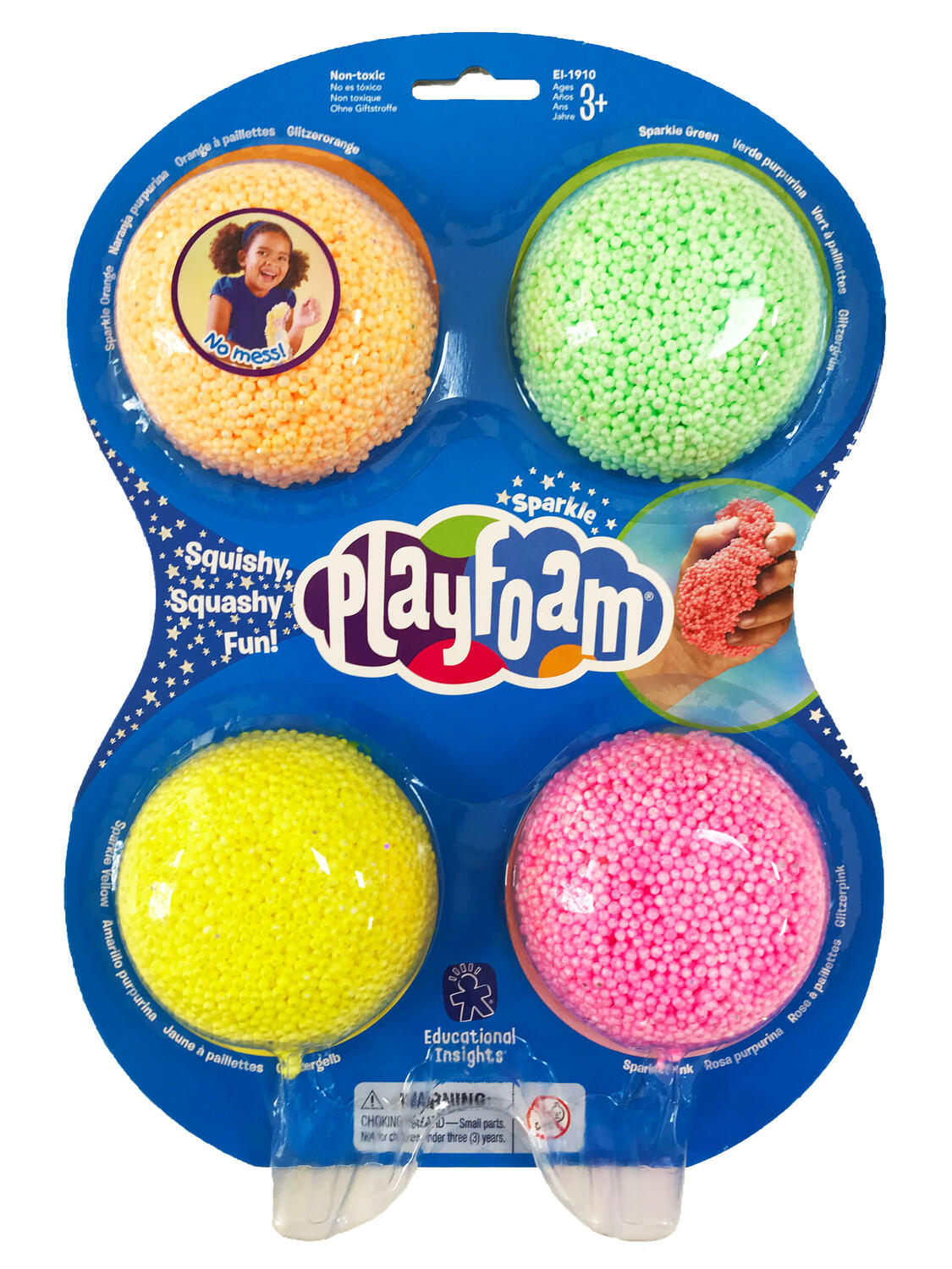 Spuma de modelat cu sclipici Playfoam™ - Set 4 culori image 2