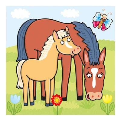 Baby puzzle - Animalute jucause (3-5 piese)