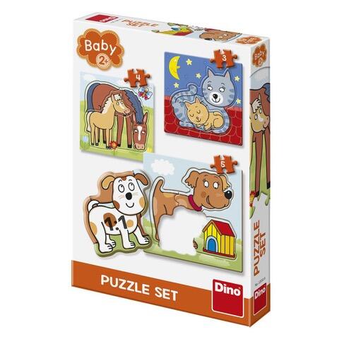Baby puzzle - Animalute jucause (3-5 piese) image 4