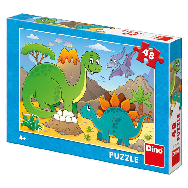 Puzzle - Dinozauri prietenosi (48 piese) image 1