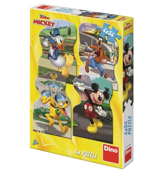 Puzzle 4 in 1 - Plimbare prin oras cu Mickey si prietenii (54 piese) image 1