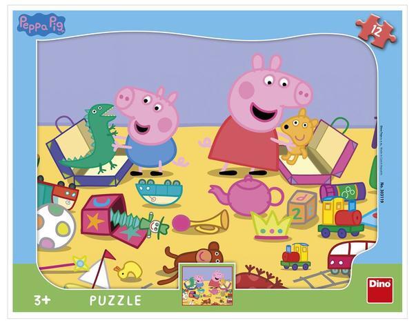 Puzzle cu rama - La joaca cu Peppa Pig (12 piese) image 1