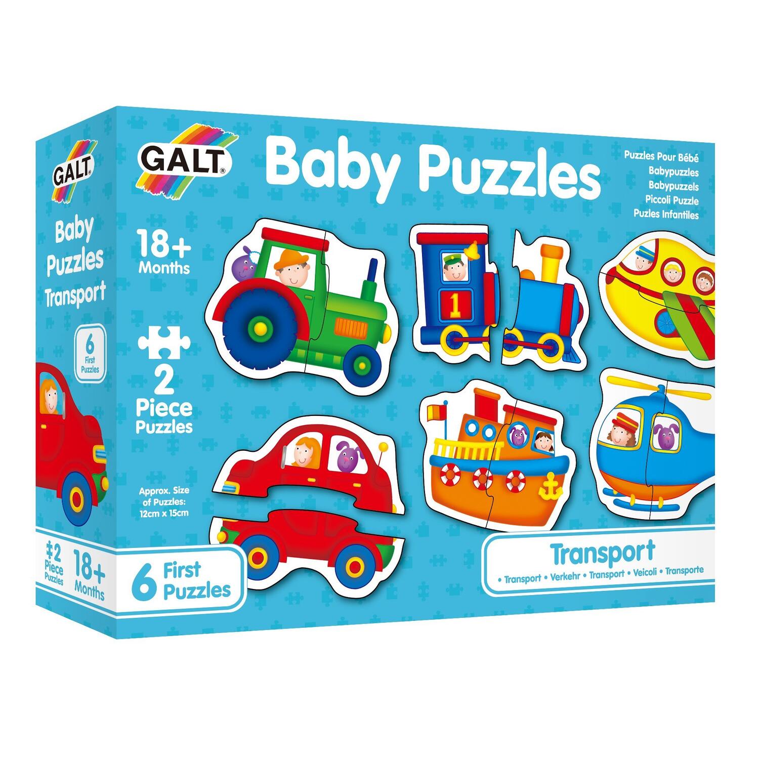 Baby Puzzles: Set de 6 puzzle-uri Transport (2 piese) image 2