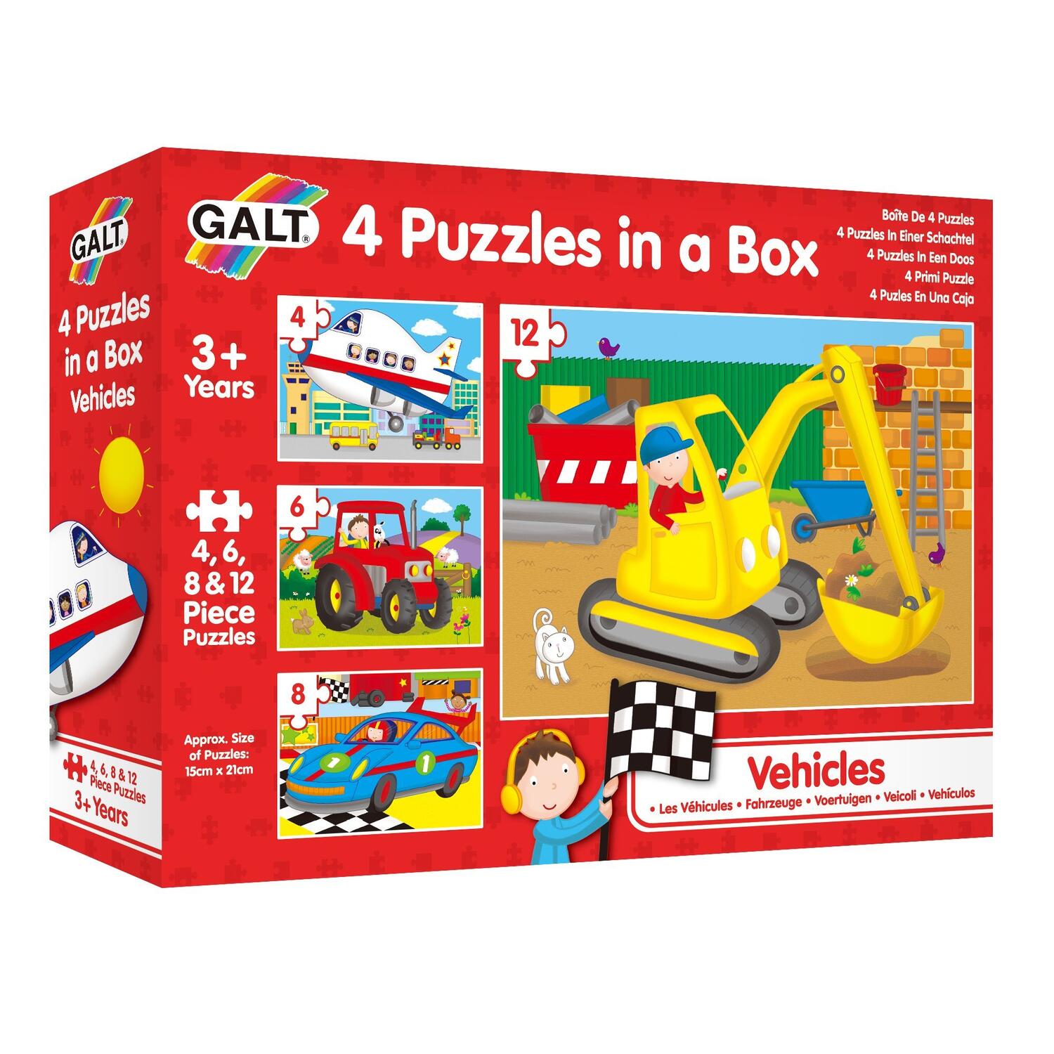 Set 4 puzzle-uri Vehicule (4, 6, 8, 12 piese) image 4
