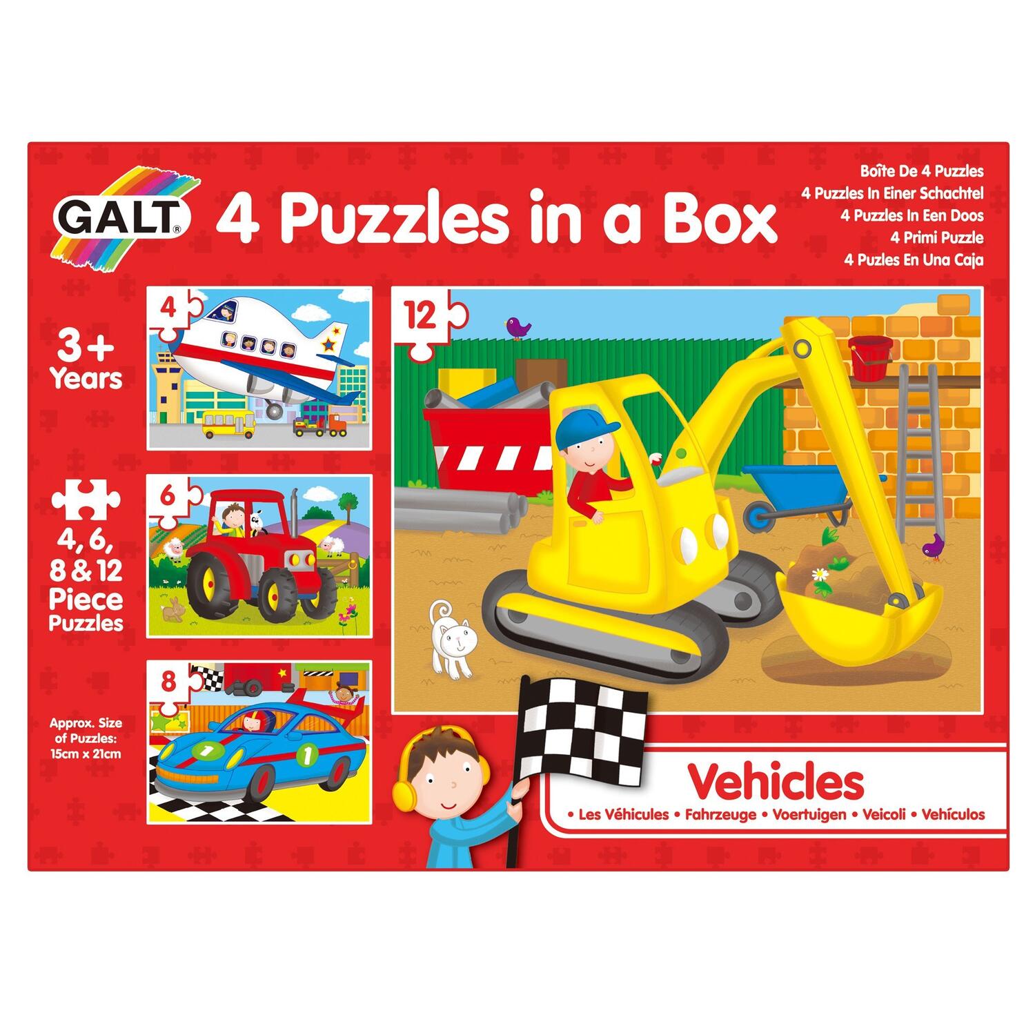 Set 4 puzzle-uri Vehicule (4, 6, 8, 12 piese) image 5