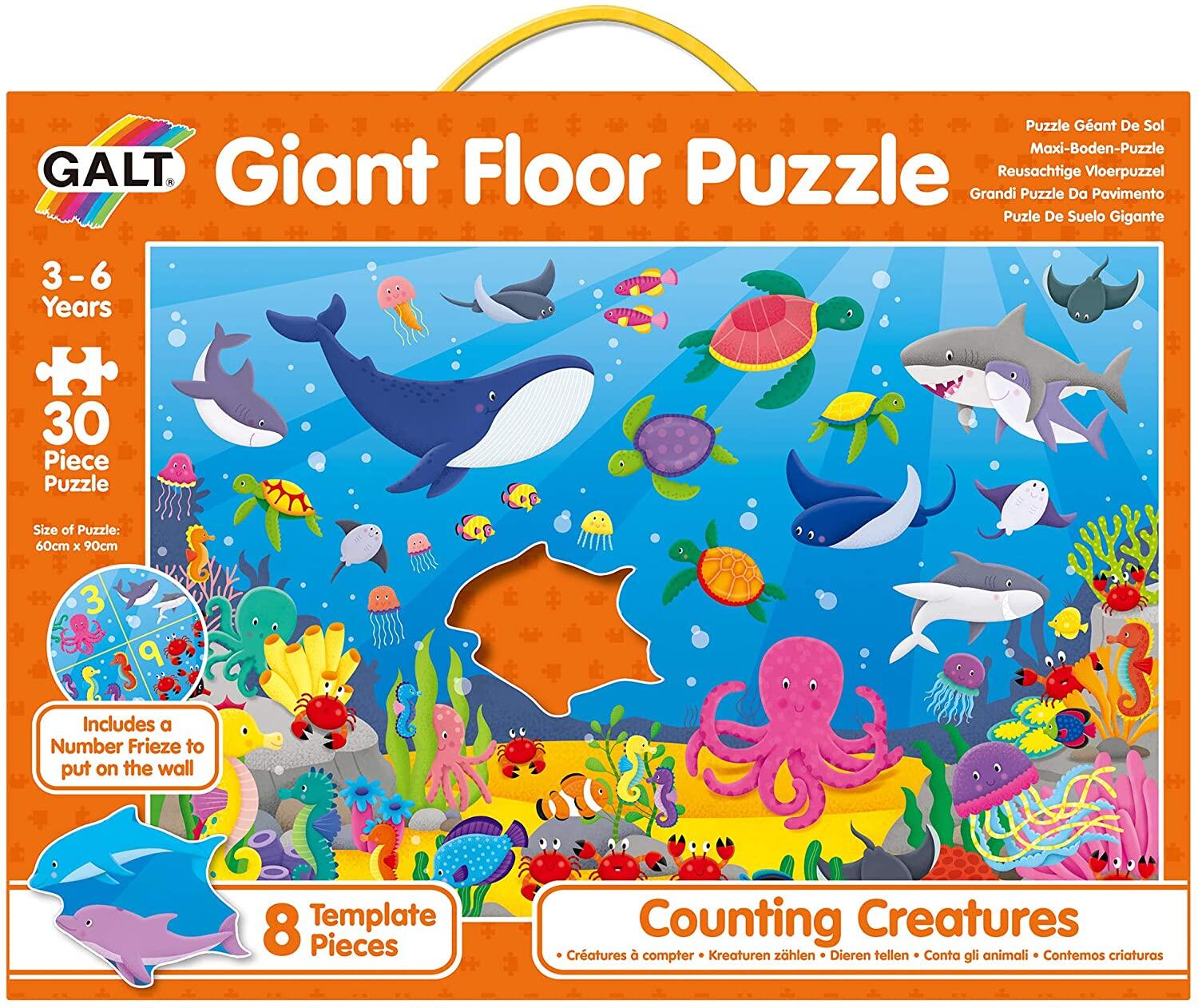 Puzzle Podea: Numaram animalute marine (30 piese) image 2