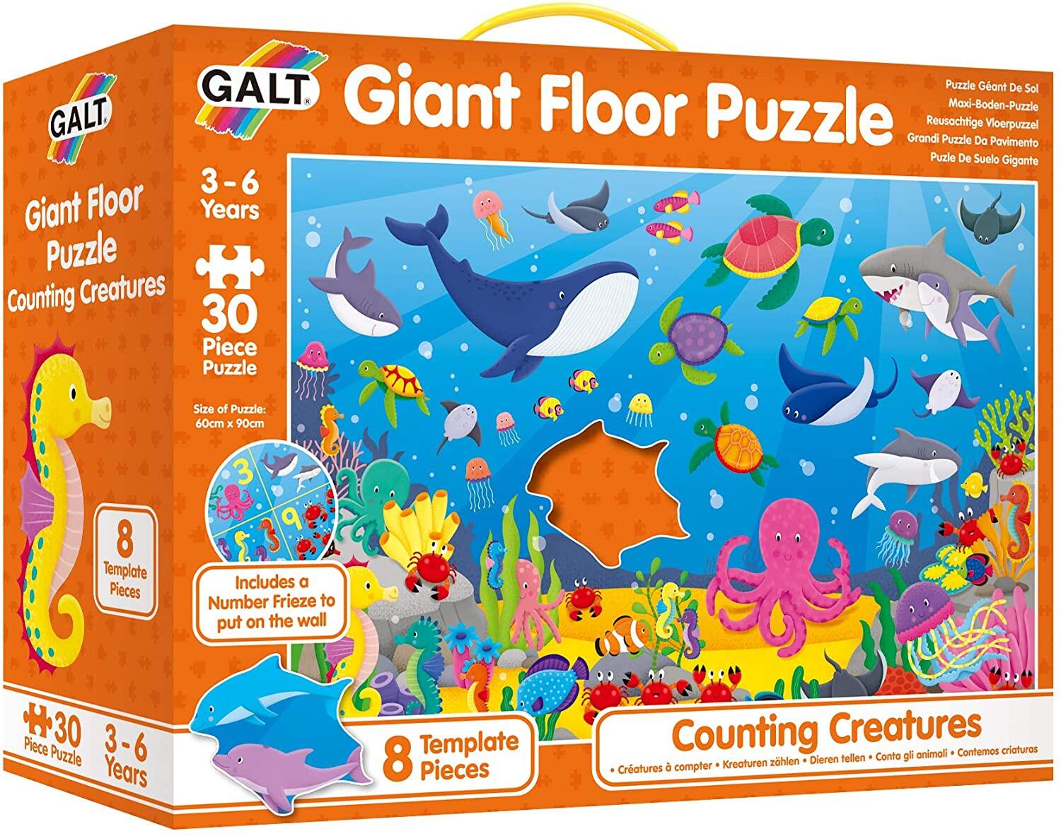 Puzzle Podea: Numaram animalute marine (30 piese) image 3