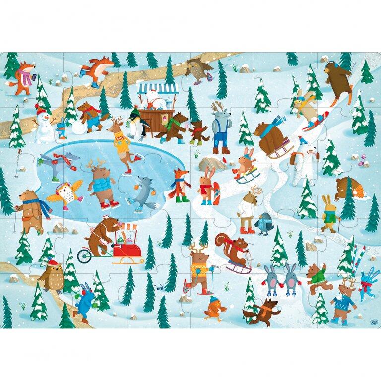 Puzzle (30 piese) cu carte - La sanius image 2
