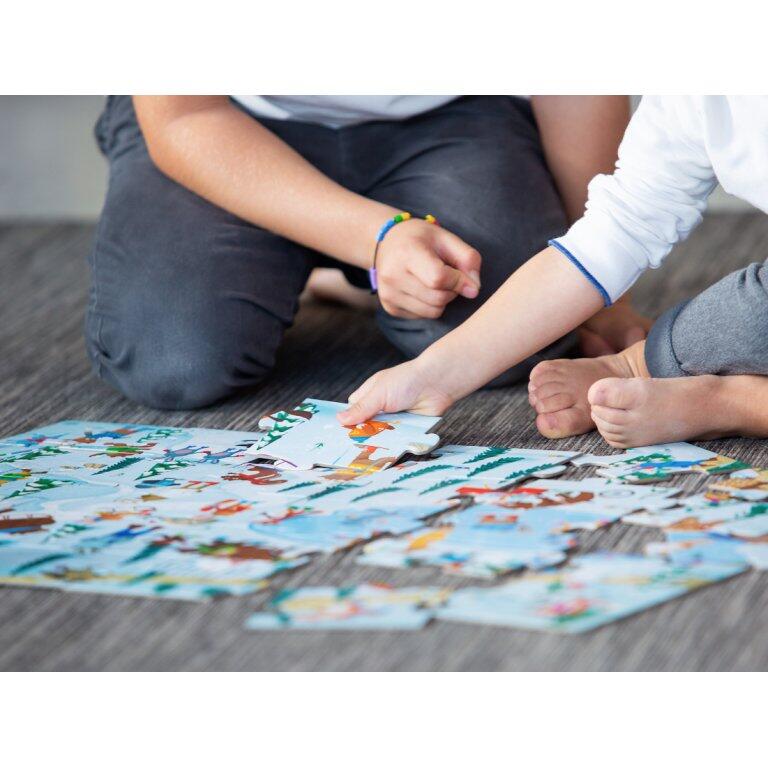 Puzzle (30 piese) cu carte - La sanius image 3
