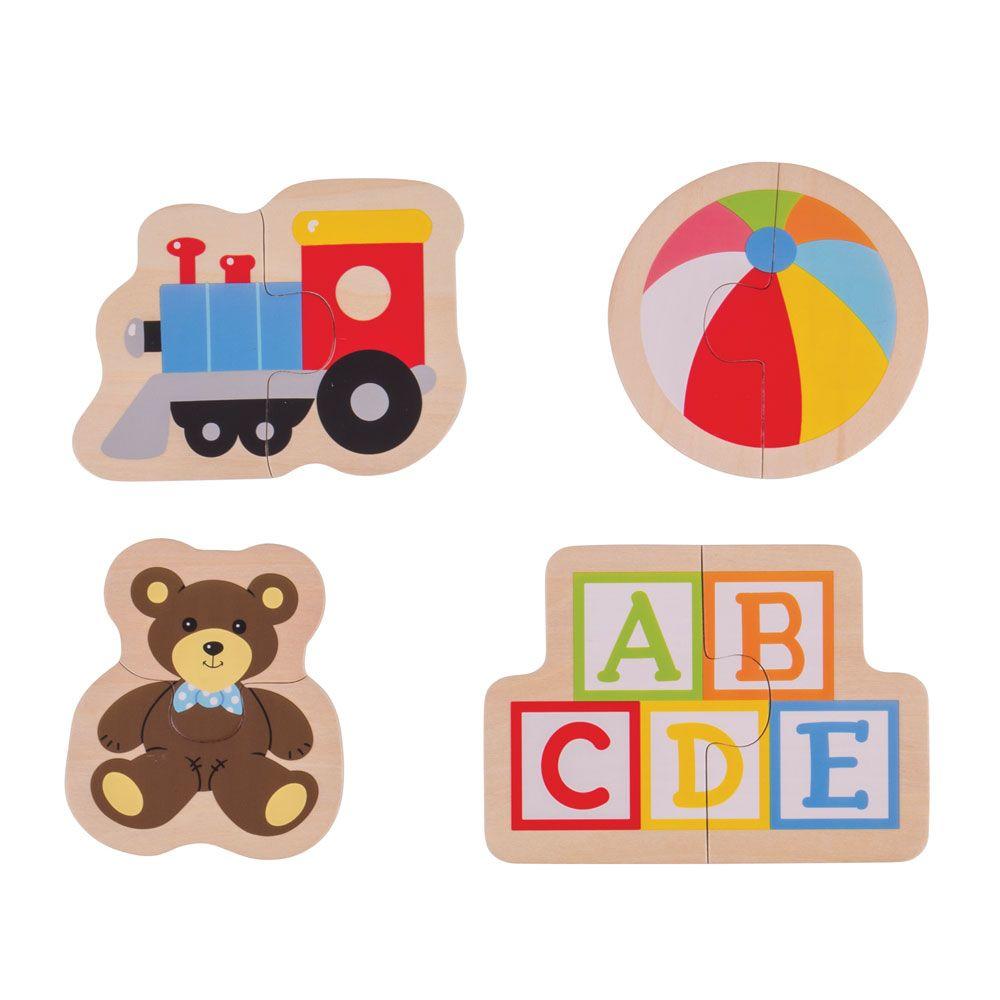 Puzzle din lemn - Jucarii (8 piese) image 1