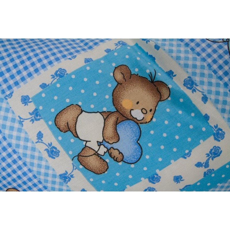 BabyNeeds - Perna 3 in 1 pentru gravide si bebelusi Soft, Cu husa din bumbac, Ursuleti albastri image 2