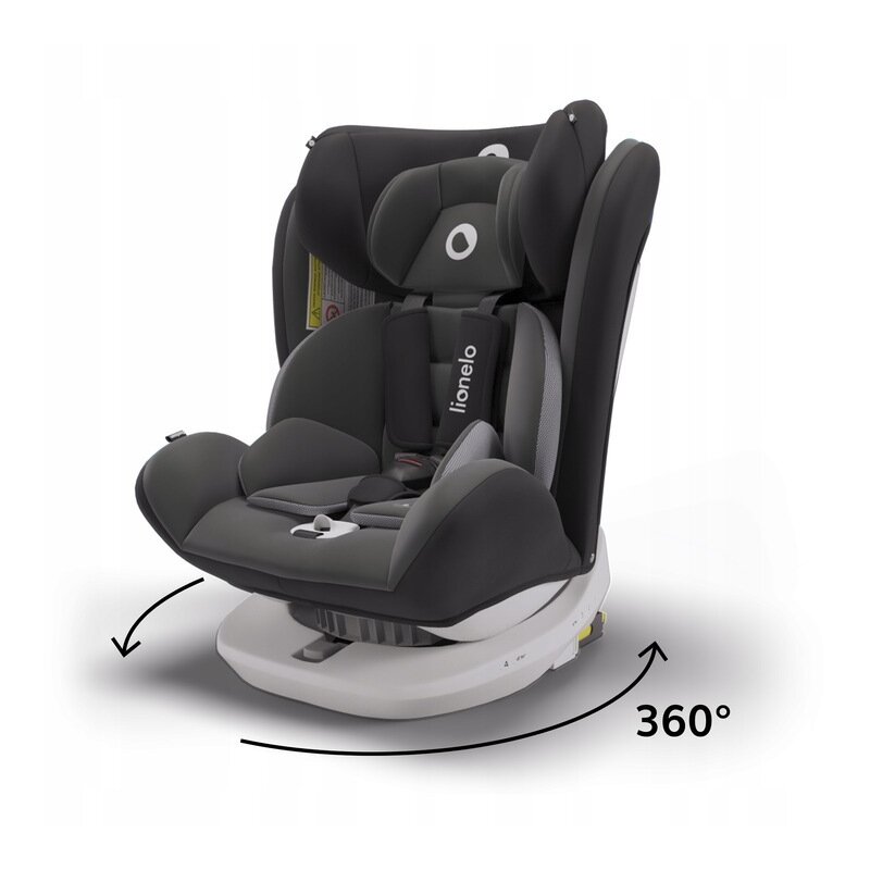 Lionelo - Scaun auto Bastiaan Pozitie de somn, Rotire 360 grade, 0-36 Kg, cu Isofix, Gri image 4