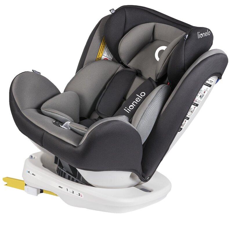 Lionelo - Scaun auto Bastiaan Pozitie de somn, Rotire 360 grade, 0-36 Kg, cu Isofix, Gri image 8