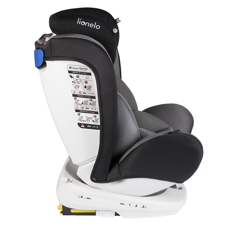 Lionelo - Scaun auto Bastiaan Pozitie de somn, Rotire 360 grade, 0-36 Kg, cu Isofix, Gri image 9