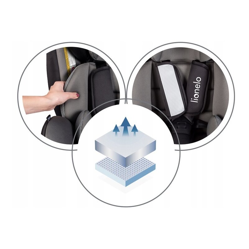 Lionelo - Scaun auto Bastiaan Pozitie de somn, Rotire 360 grade, 0-36 Kg, cu Isofix, Gri image 21