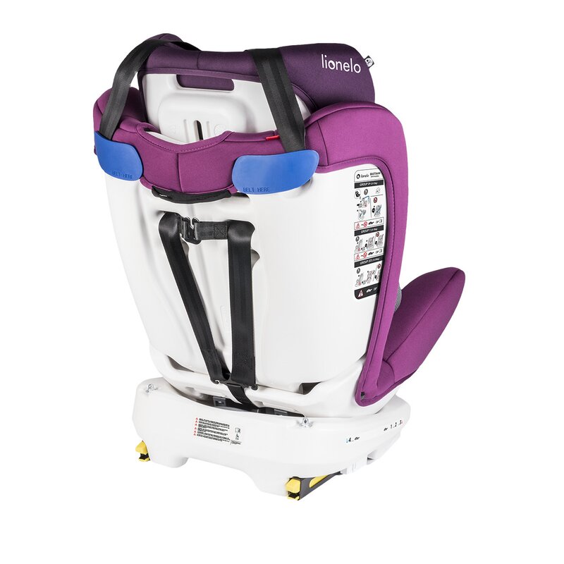 Lionelo - Scaun auto Bastiaan Pozitie de somn, Rotire 360 grade, 0-36 Kg, cu Isofix, Violet image 9