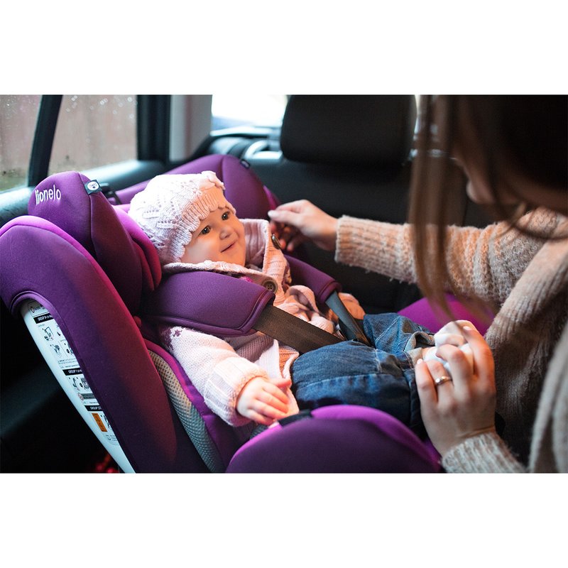 Lionelo - Scaun auto Bastiaan Pozitie de somn, Rotire 360 grade, 0-36 Kg, cu Isofix, Violet image 20