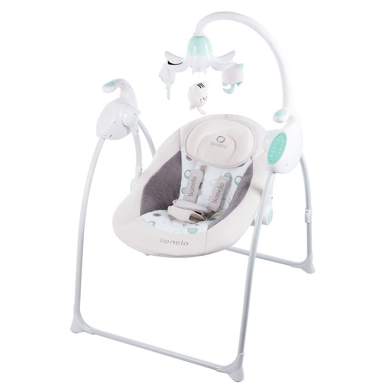 Lionelo - Balansoar Robin Electric, Cu melodii, 68x68 cm, Bej